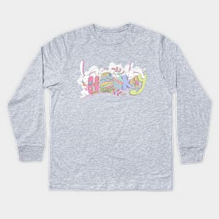 Hooray Easter egg Kids Long Sleeve T-Shirt